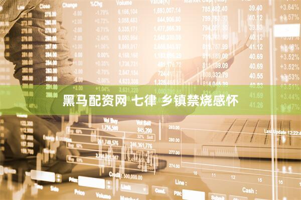 黑马配资网 七律 乡镇禁烧感怀