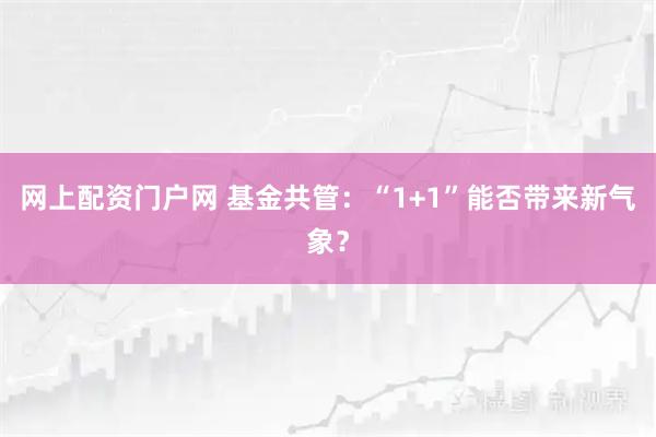 网上配资门户网 基金共管：“1+1”能否带来新气象？
